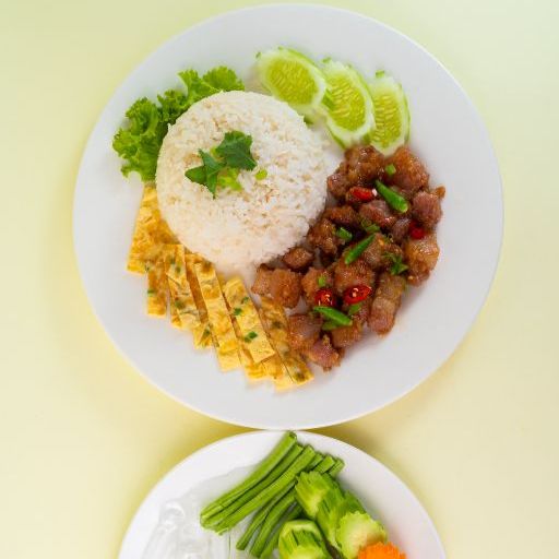 Rice with Fried Fermented Pork